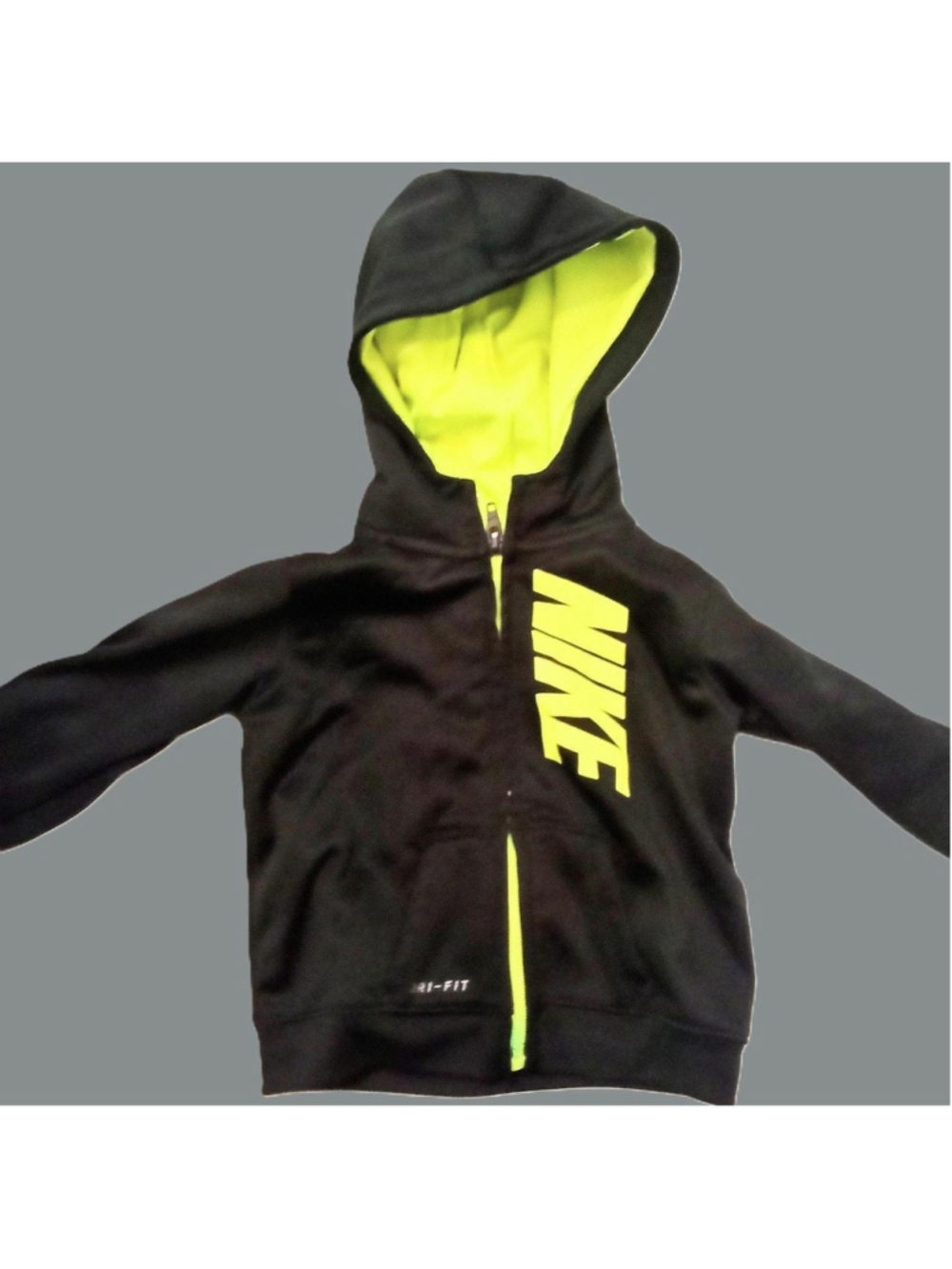 Nike Dri-Fit Babies Jacket Size 6-9 Monthes Black and Neon Yellow